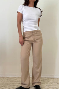 Hook Eye Waistband Woven Trouser