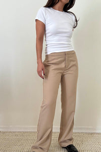 Hook Eye Waistband Woven Trouser