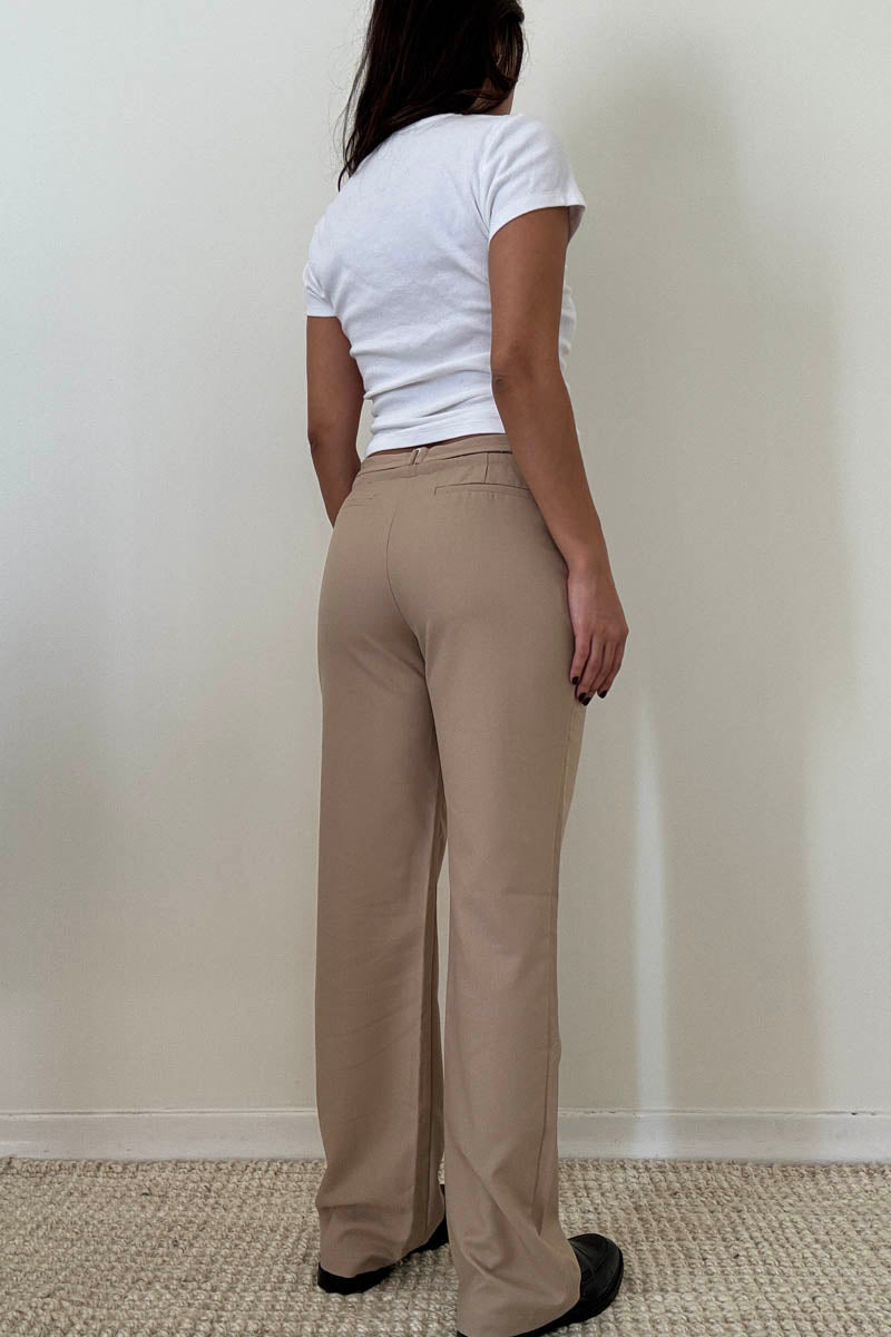 Hook Eye Waistband Woven Trouser