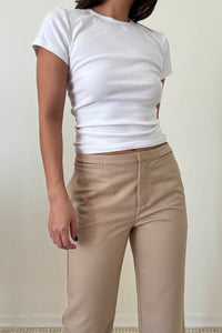 Hook Eye Waistband Woven Trouser