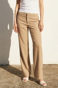 Hook Eye Waistband Woven Trouser