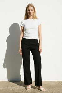 Hook Eye Waistband Woven Trouser