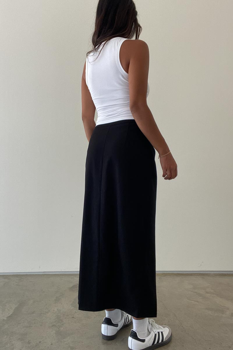 Wrap Style Midi Skirt