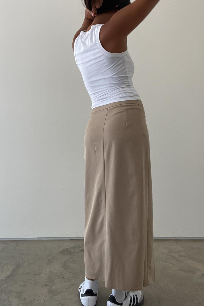 Wrap Style Midi Skirt