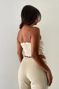 Corduroy Corset Bustier Top