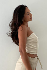 Corduroy Corset Bustier Top