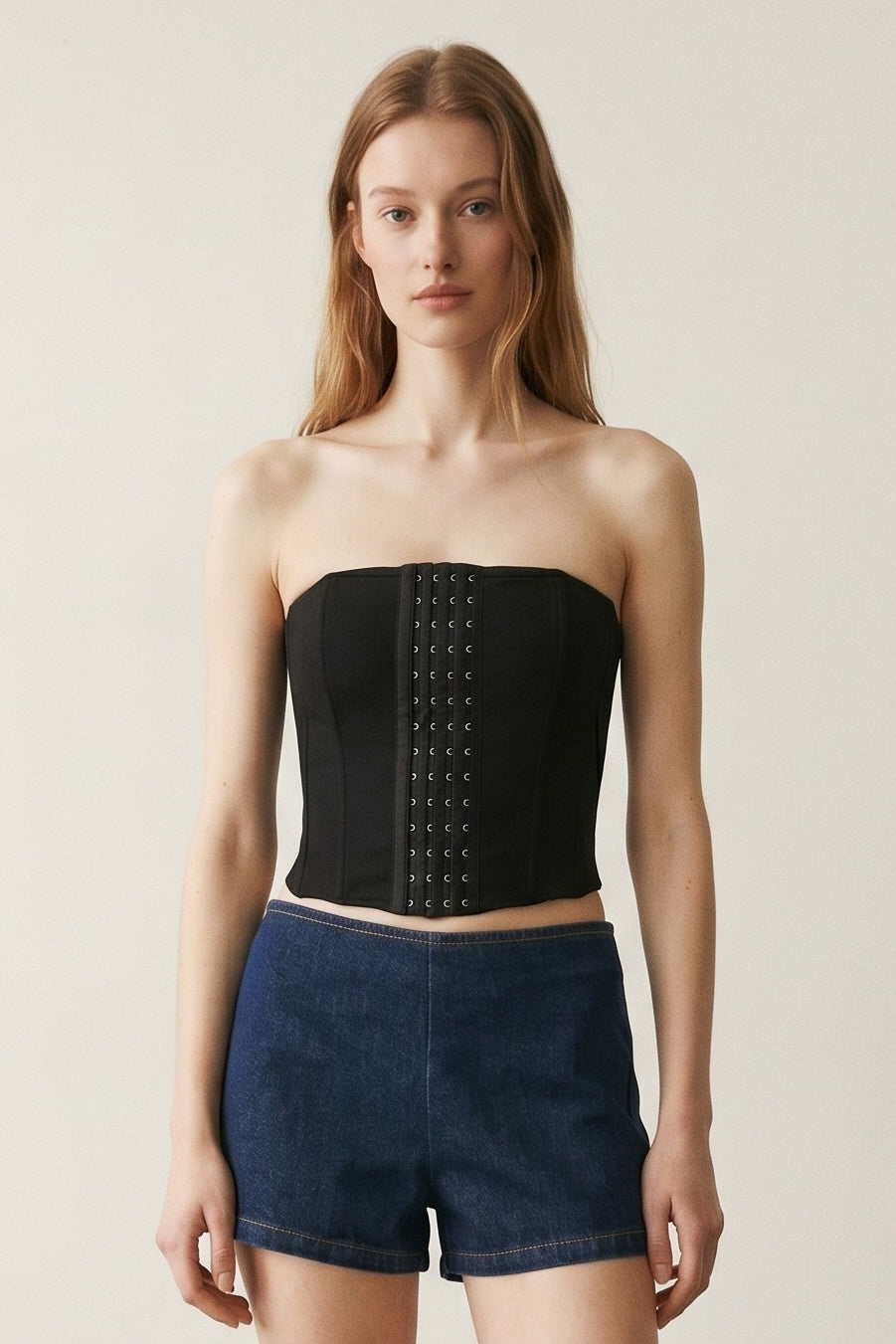 Center Front Detail Corset Top