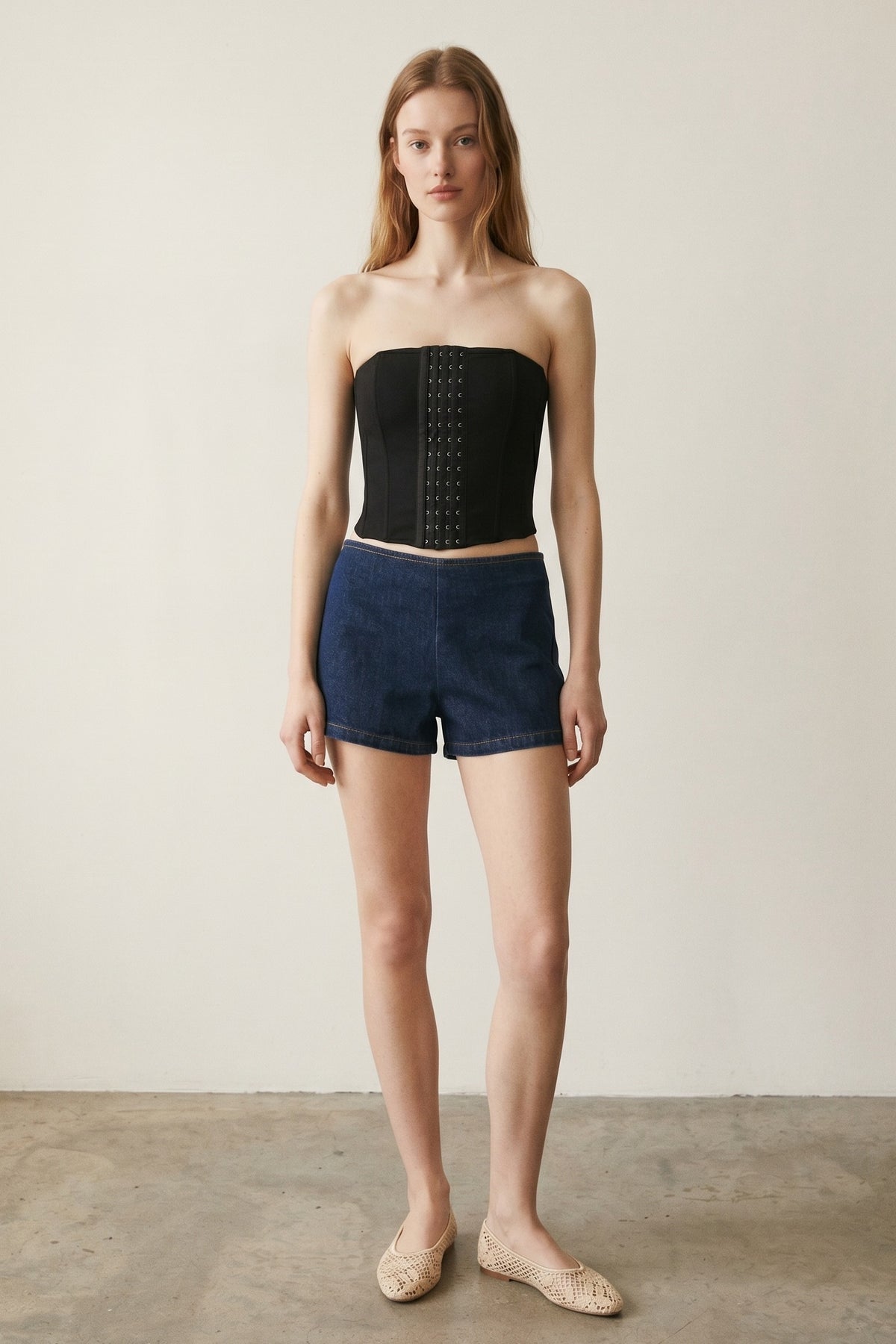 Center Front Detail Corset Top