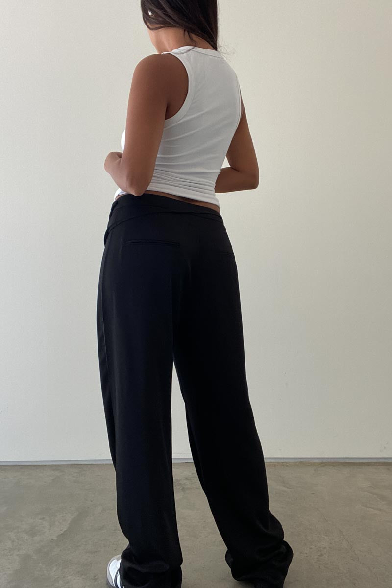 Tie-Up Detail Low Rise Pants