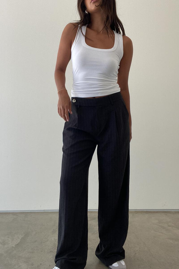 Tie-Up Detail Low Rise Pants