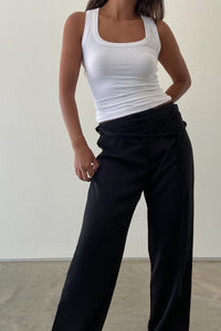 Tie-Up Detail Low Rise Pants