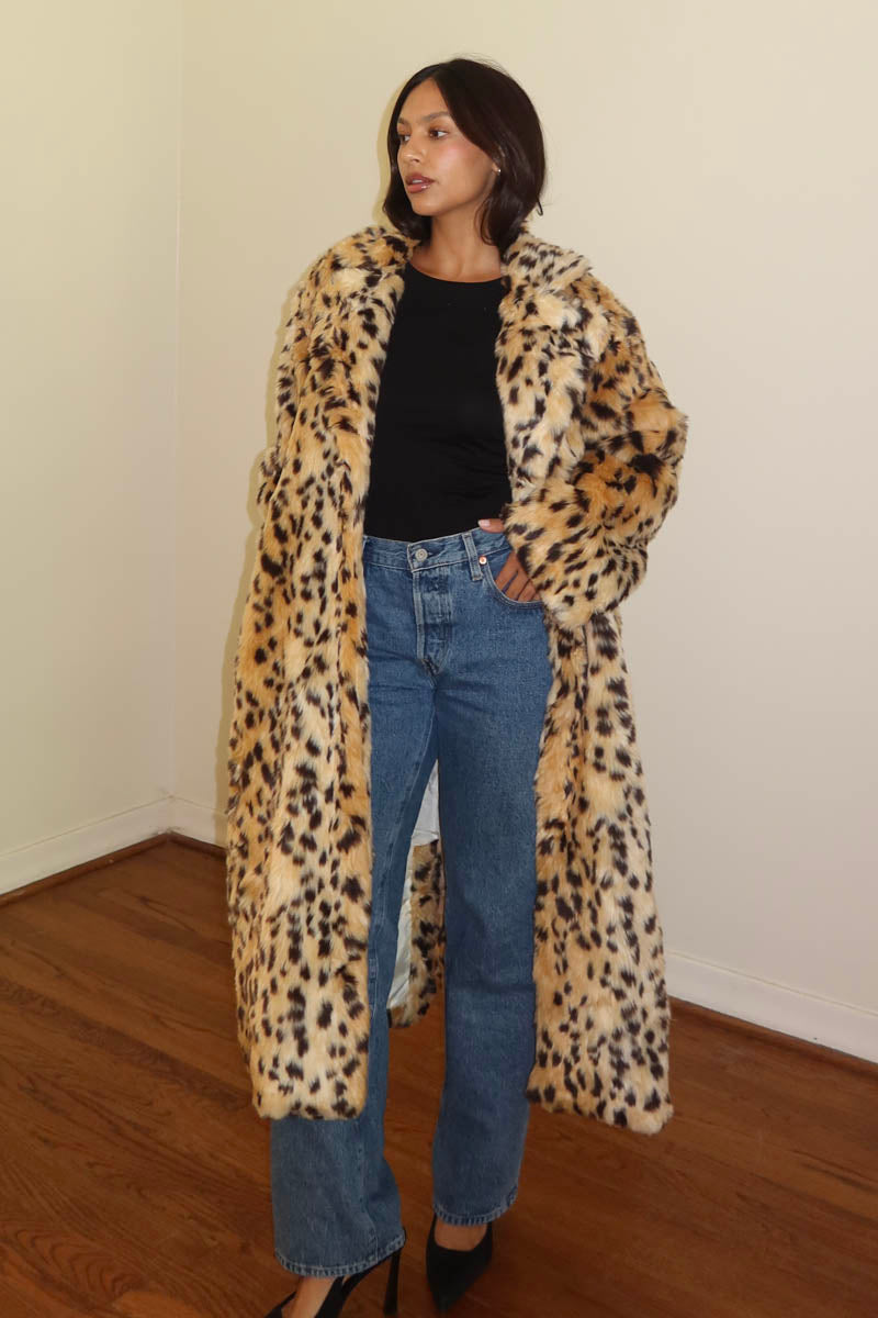 Oversized Faux Fur Long Coat