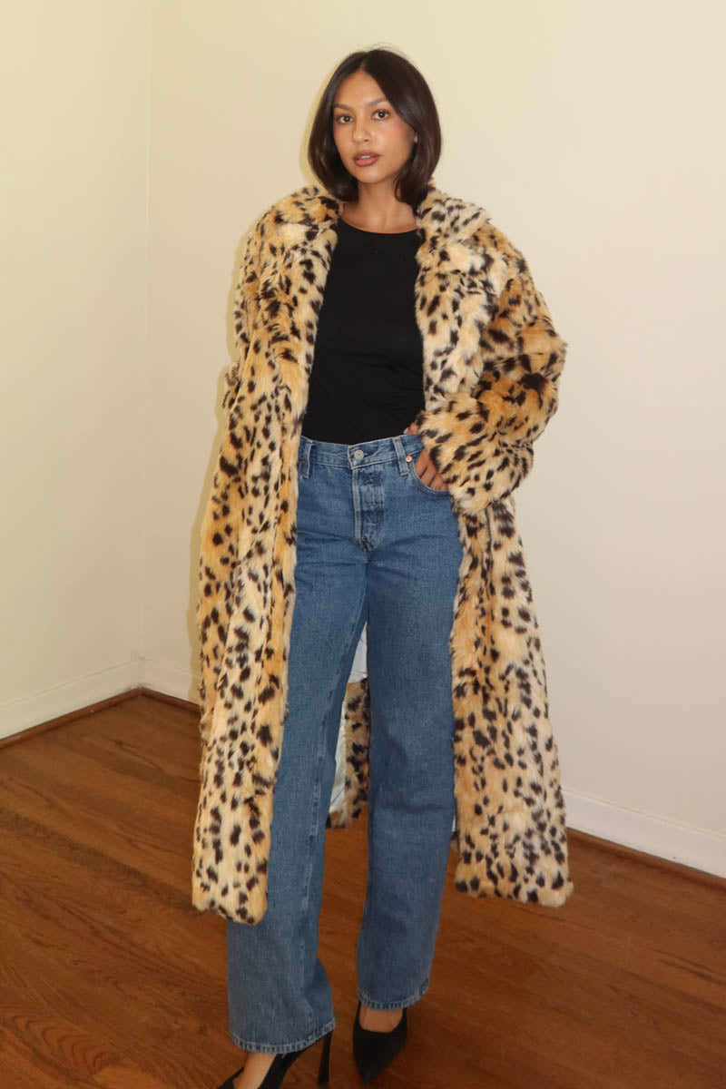 Oversized Faux Fur Long Coat