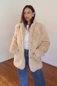 Soft Faux Fur Blazer Coat