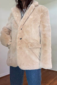 Soft Faux Fur Blazer Coat