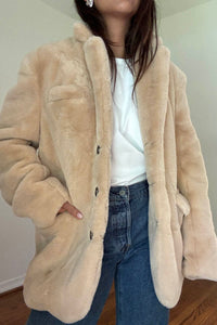 Soft Faux Fur Blazer Coat