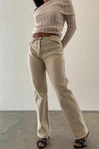 Adjustable Stripe Denim Trouser
