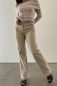 Adjustable Stripe Denim Trouser