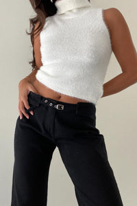 Adjustable Stripe Denim Trouser