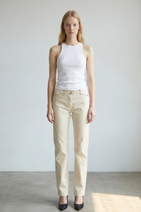 Adjustable Stripe Denim Trouser