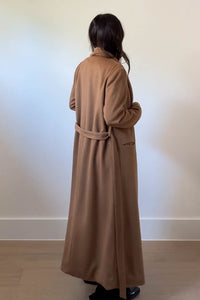 Wool Blend Slim Fitting Coat