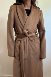 Wool Blend Slim Fitting Coat