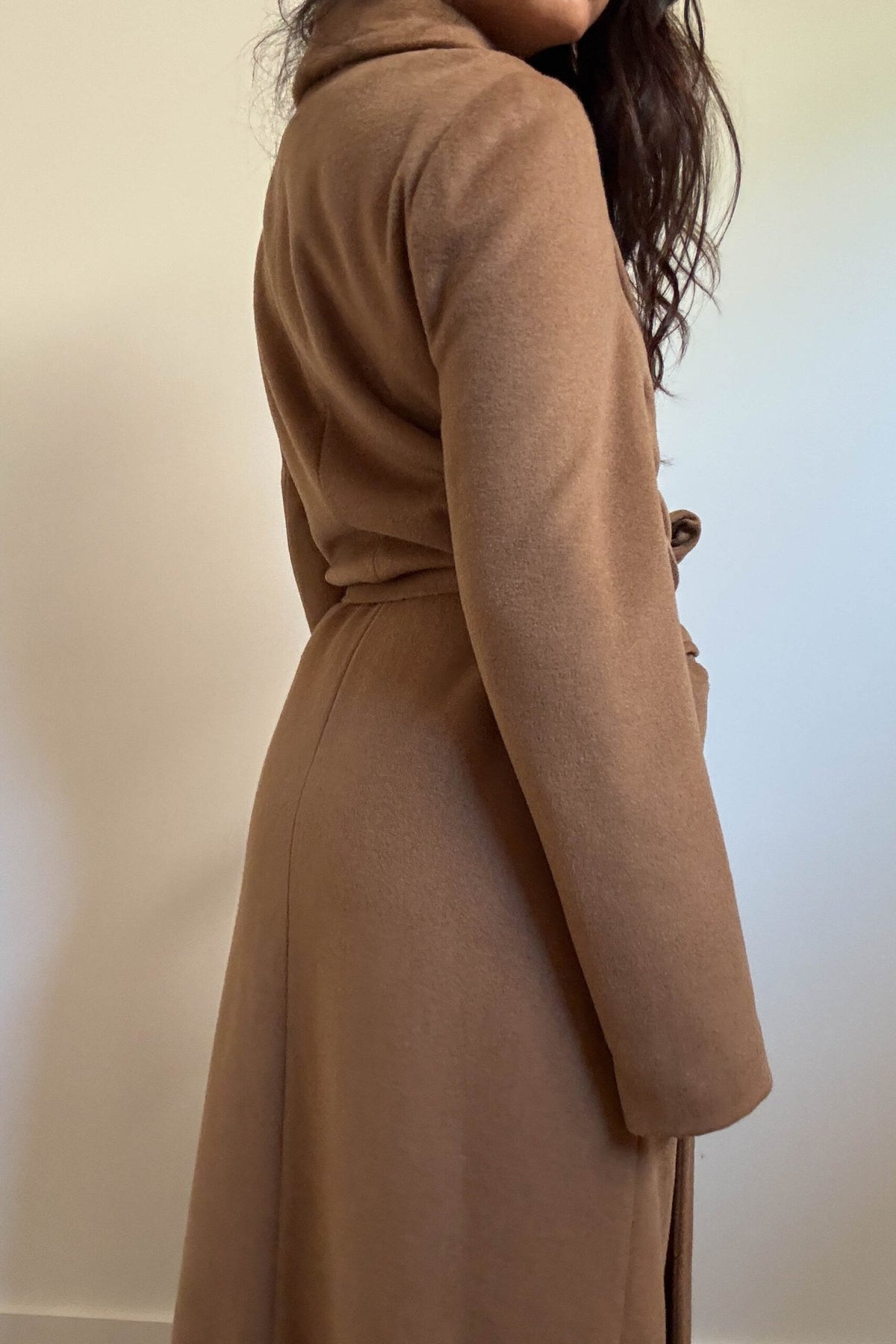 Wool Blend Slim Fitting Coat