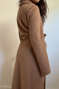 Wool Blend Slim Fitting Coat
