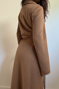Wool Blend Slim Fitting Coat