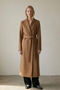 Wool Blend Slim Fitting Coat