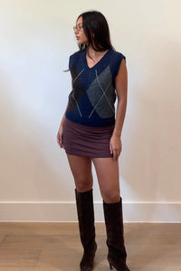 Micro Mini Stretch Skirt Built-In Shorts