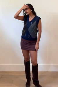 Micro Mini Stretch Skirt Built-In Shorts