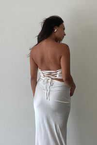 Satin with Chiffon Bustier - TheOures