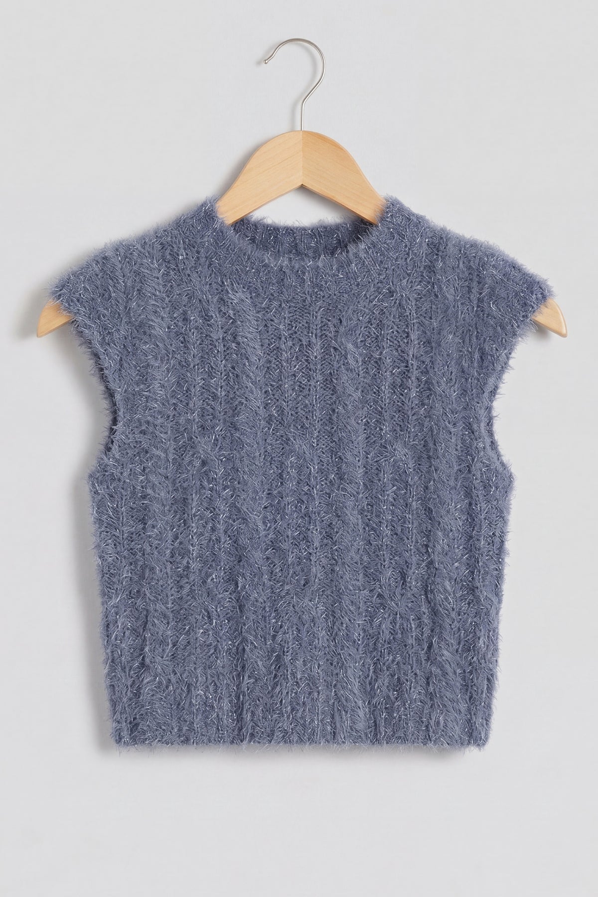 Metallic Knitted Crop Top