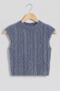 Metallic Knitted Crop Top