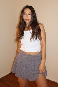 Cotton Knit Mini Skort