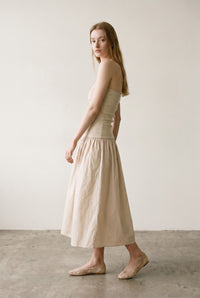 Ribbed Knit Strapless Midi Dress