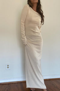 Pointelle Knit Maxi Dress