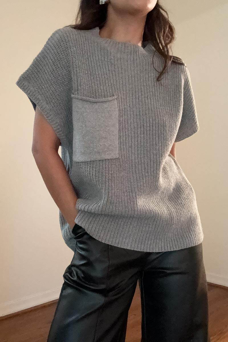 Cropped Boxy Fit Sweater