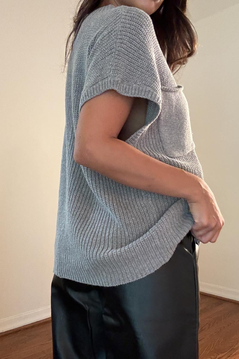 Cropped Boxy Fit Sweater