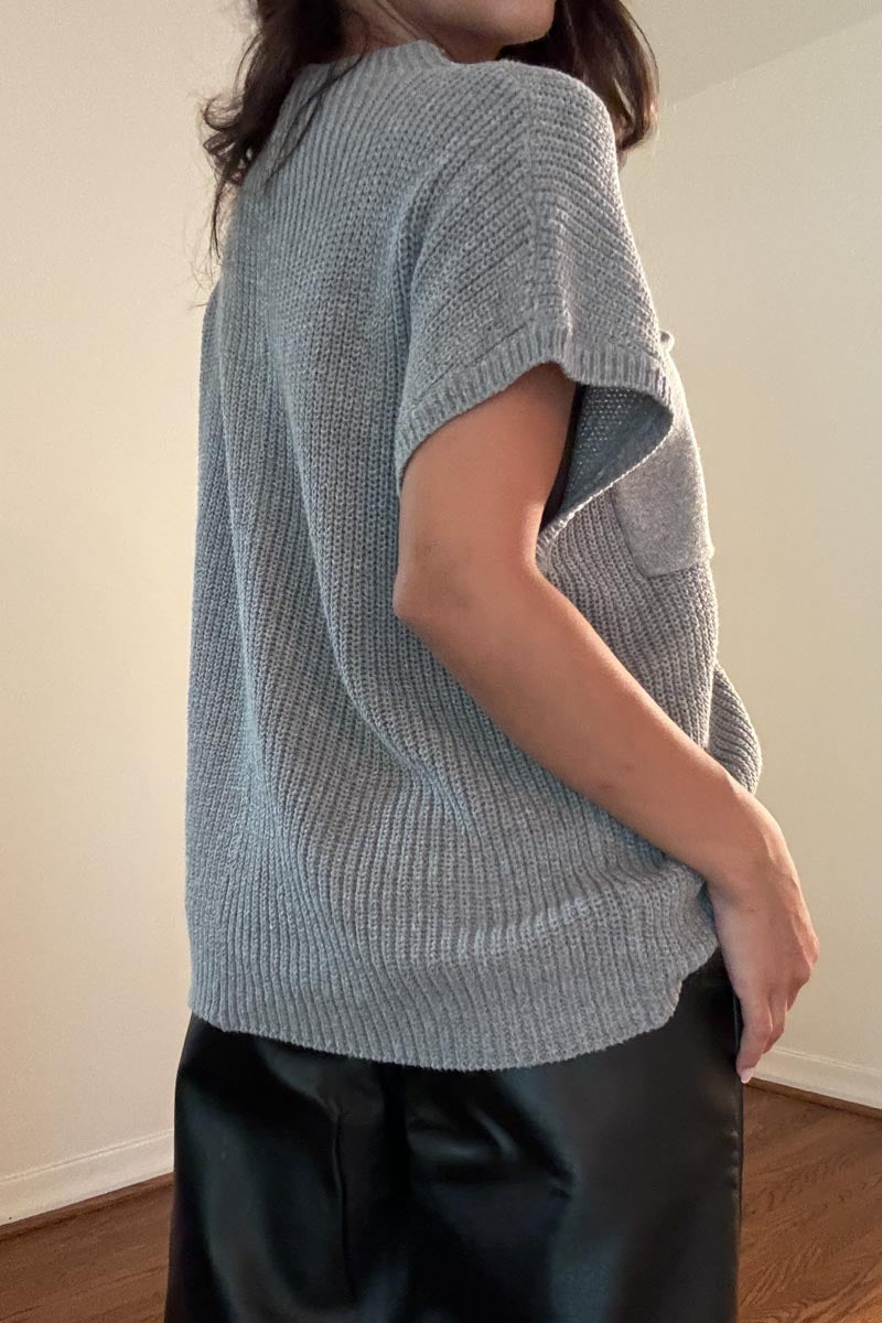 Cropped Boxy Fit Sweater