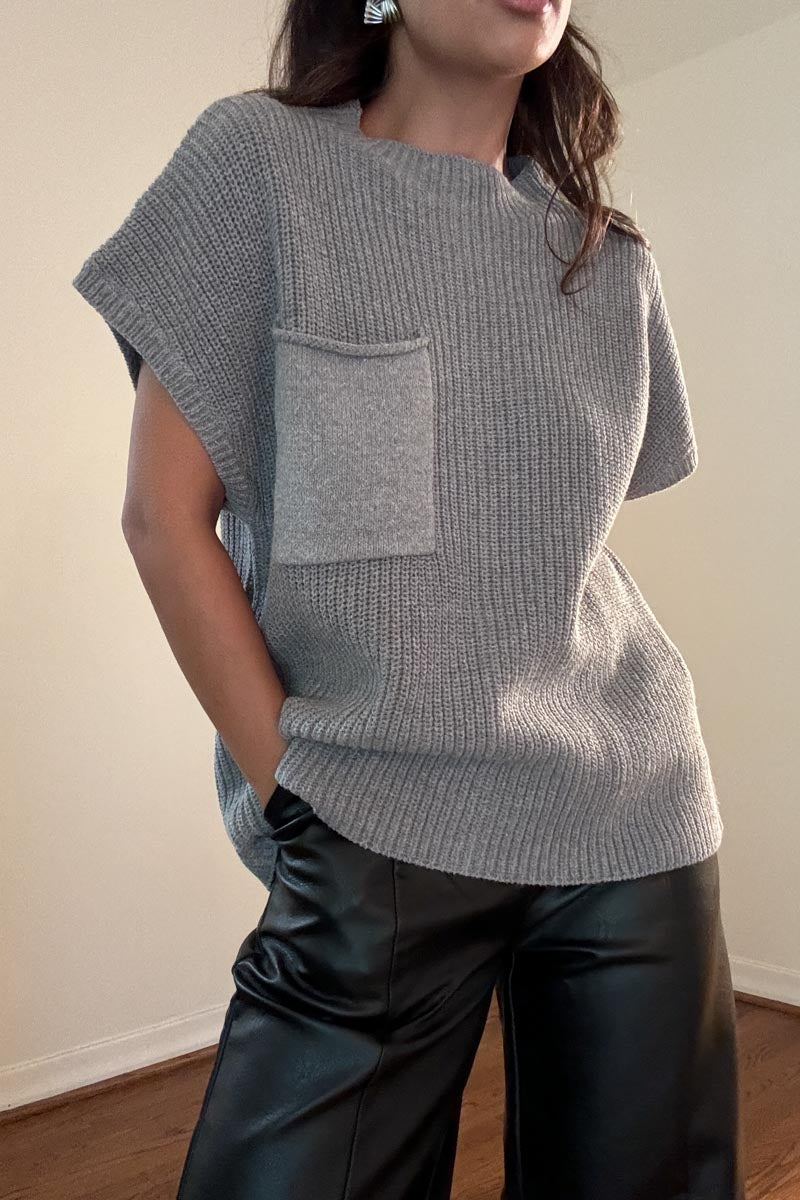 Cropped Boxy Fit Sweater