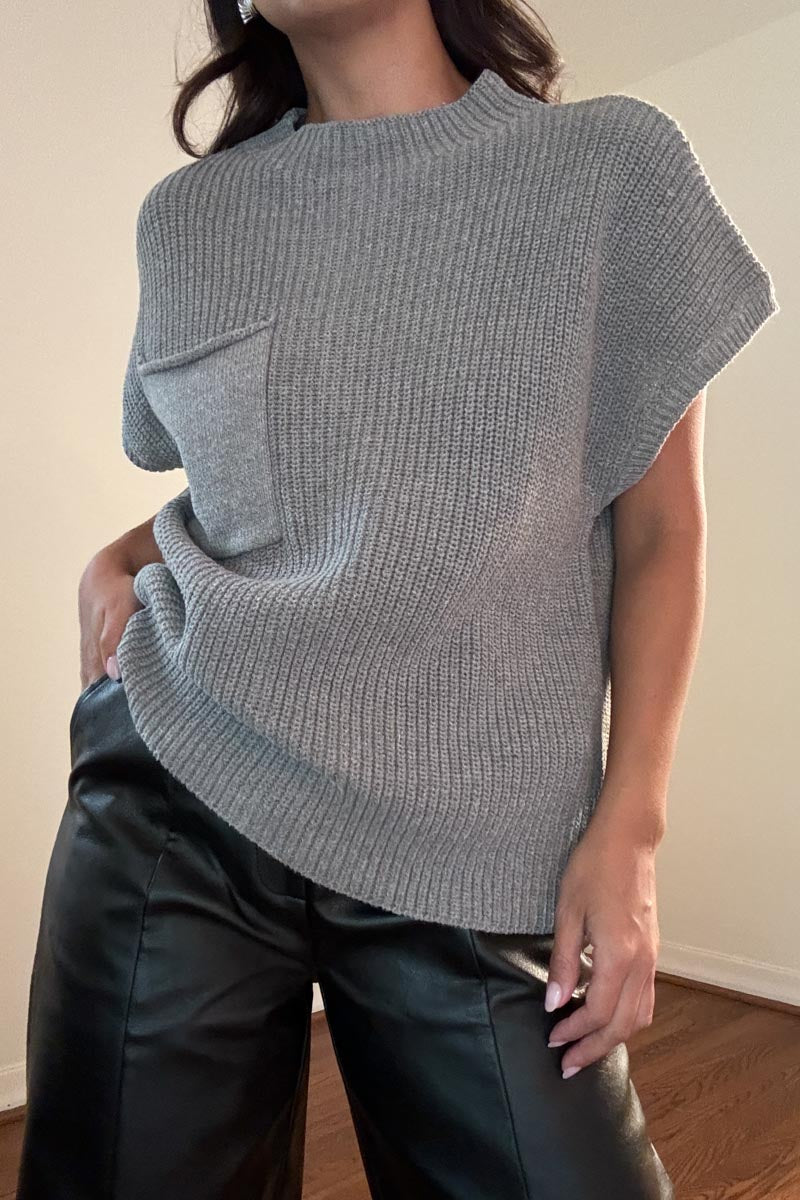 Cropped Boxy Fit Sweater