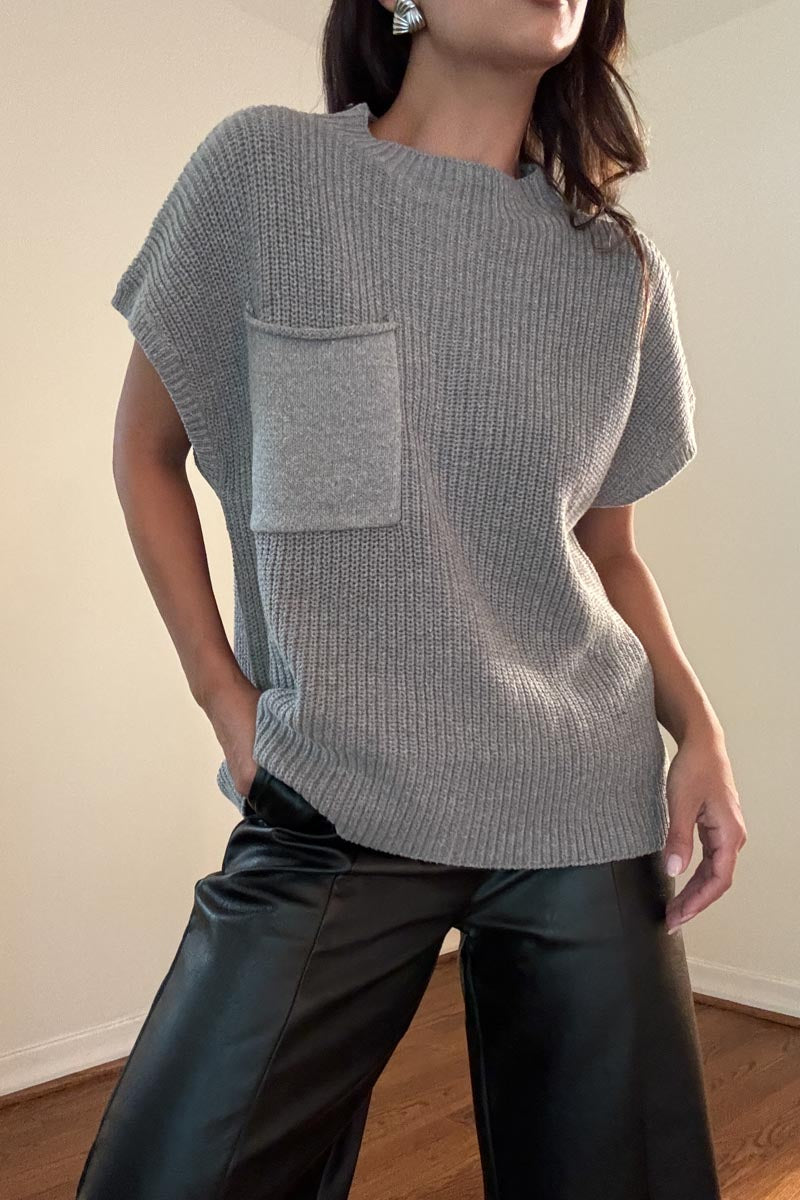 Cropped Boxy Fit Sweater