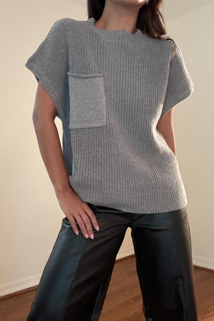 Cropped Boxy Fit Sweater