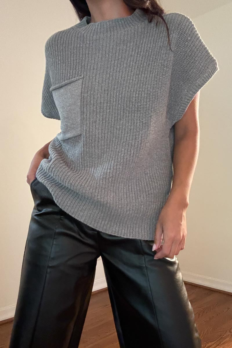 Cropped Boxy Fit Sweater