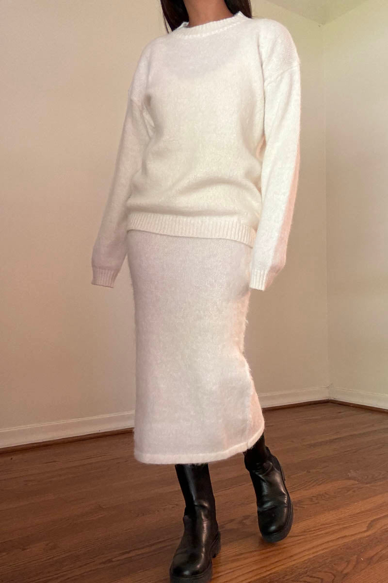 Knit Fitted Dress w/ Oversized Sweater Sets