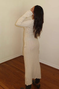 open knit bell sleeve maxi dress Raquel Maxi Dress with Bell Sleeves in Leopard Print Knit