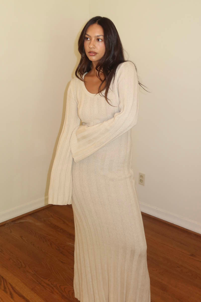 Knit Bell Sleeve Dress