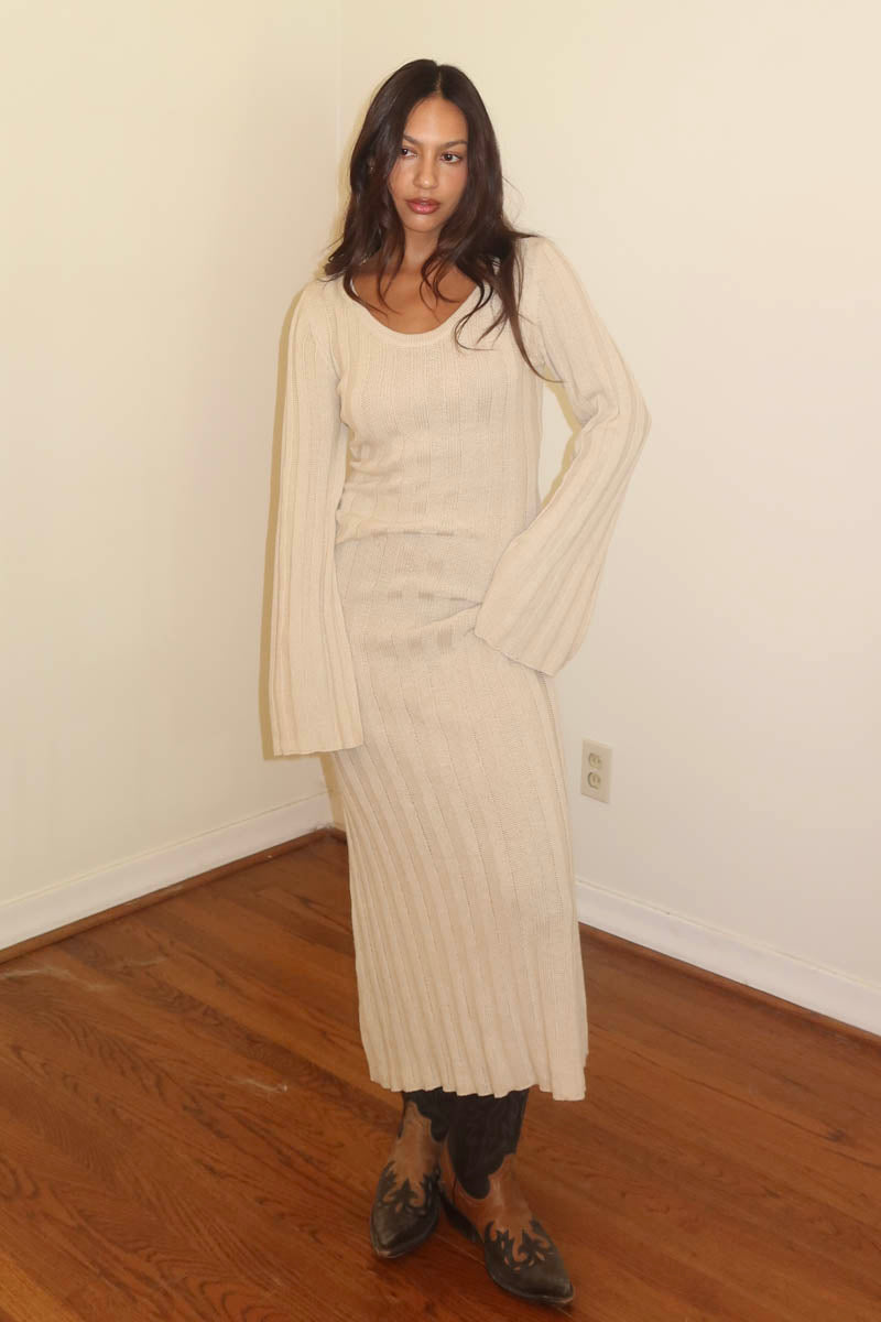 Knit Bell Sleeve Dress